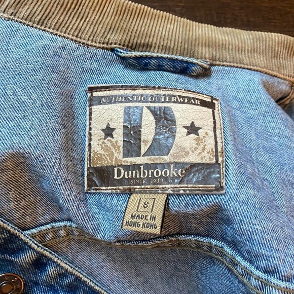 Vintage 1990’s medium blue jean jacket with casino embroidery & corduroy collar - Picture 4 of 5